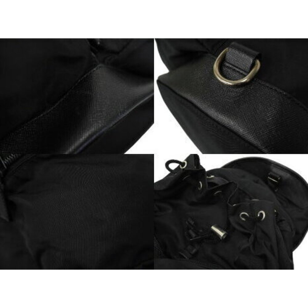 Prada Backpack Daypack Double Pocket Triangle Log… - image 8